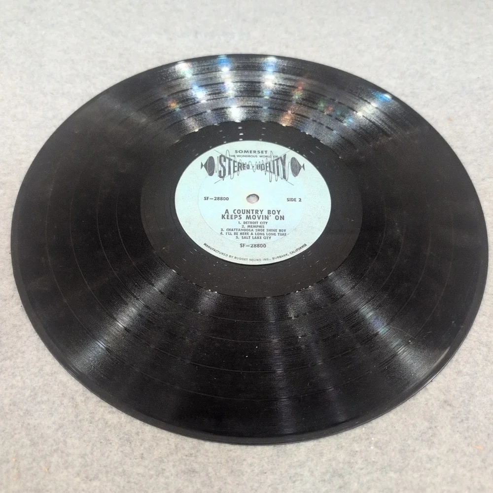 Bobby Bond Earl Cupit A Country Boy Keeps Movin' On Vinyl LP Somerset SF-28800 - Picture 4 of 4